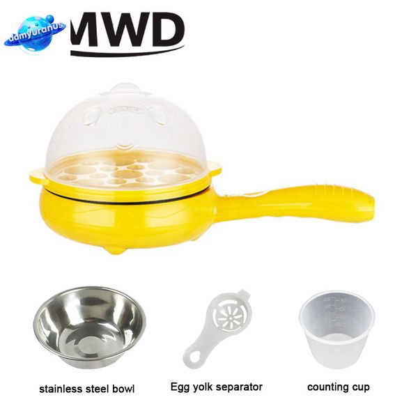 ddmyuranus Multifunction Household Mini Egg Omelette Pancake Fried Steak Frying Pan Non-Stick Boiled Eggs Boiler Steamer Cooker 110V220V