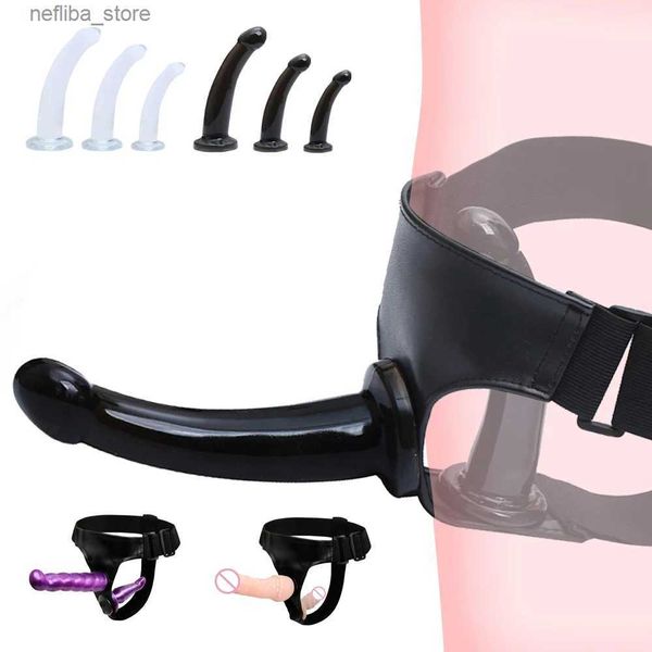 Other Health Beauty Items Soft Lesbian Strapon Harness Double Dildo Silicone Strap on Cock Realistic Penis Adult Adult Toys for Woman Intima