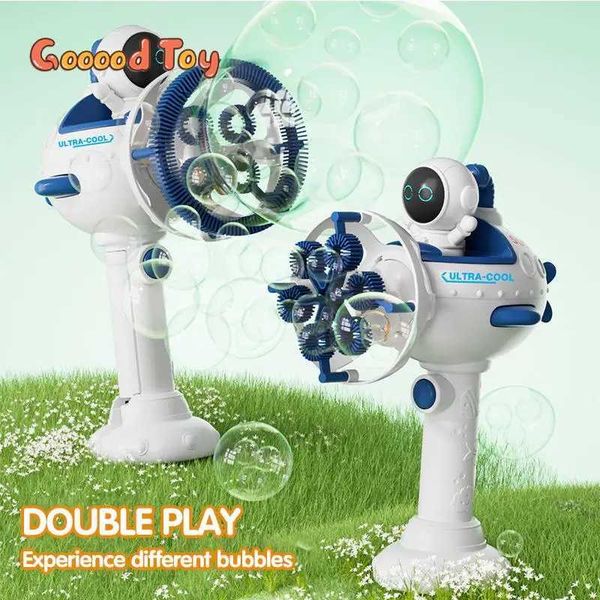 Novelty Games Fully automatic bubble machine electric handheld gun soap and hair dryer boys girls toys childrens day gifts outdoor party gam