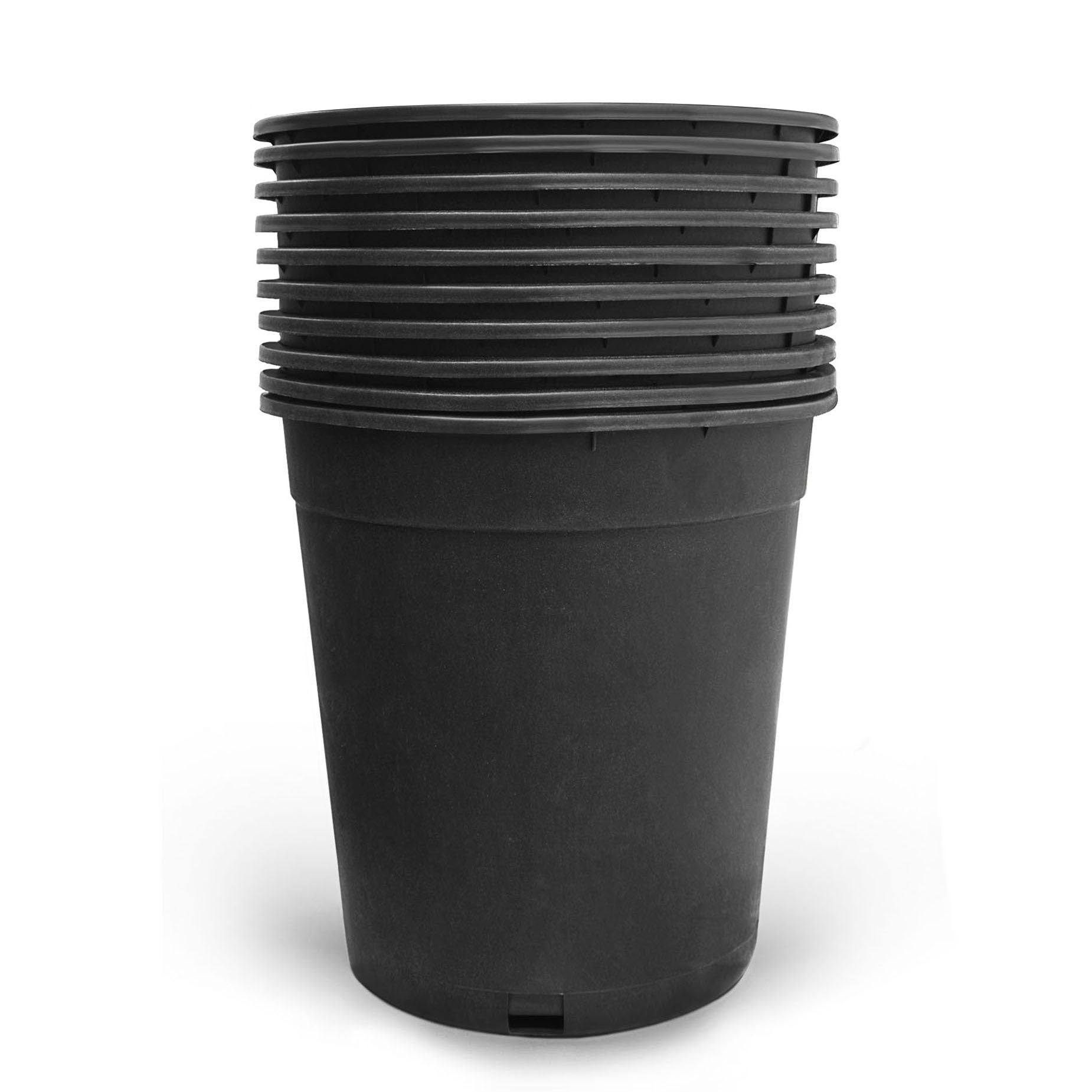 TEMU Garden Plastic Planter Nursery Pots - 10pcs 3.6gallon Round Black Nursery Pots For Indoor And Outdoor Plants With Drainage Hole