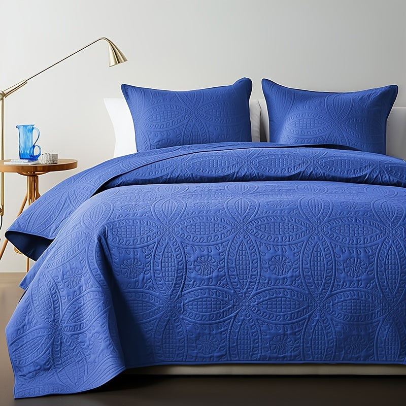 TEMU 2-3pcs Quilt Bedspread (1 Quilt, 1 Pillowcases), Soft And Breathable Quilt, Lightweight Microfiber Bedspread - Halloween Christmas Coin Pattern