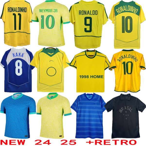 1970 1978 1998 retro BrasilS PELE soccer jerseys 2002 Carlos Romario Ronaldo Ronaldinho shirts 2004 1994 BraziLS 2006 RIVALDO ADRIANO KAKA 1