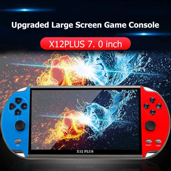 X7-X7 Plus-X12-X12 Plus Portable Handheld Video Game Console 4.3-5.1-7.1 Inch HD Screen Game Player Built-in10000+ Classic Games
