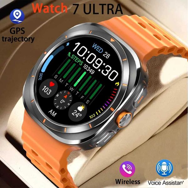 2024 New Mtifunction Galaxy Smart Watch 7 tra Mens AMOLED Sn Mti Function Sports Fitness Tracker Healthy Mens Smart Watch Y241114