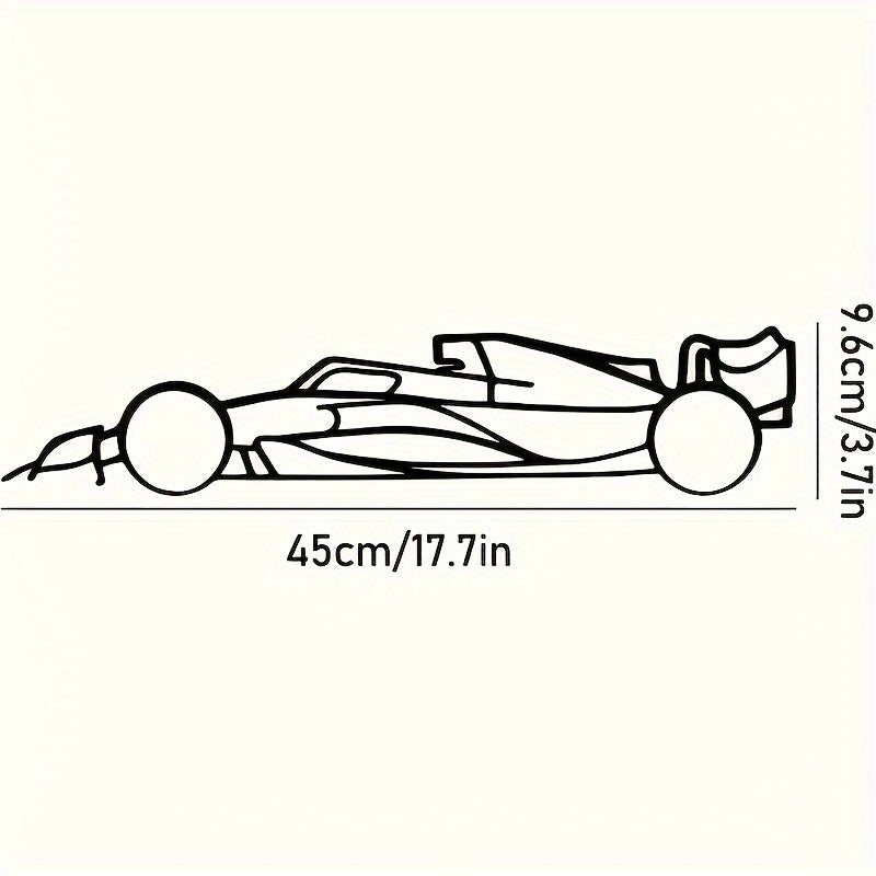 TEMU [1pc Metal Racing Car Wall Art] Iron Silhouette Wall Art, Metal Racing Car Cutouts, Modern Geometric Wall Decor, For Car Enthusiasts, Indoor