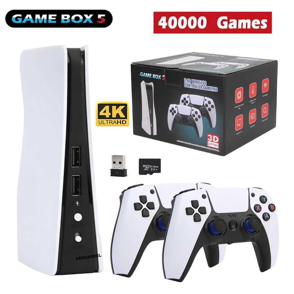GB5-P5 New Video Game Console 64GB-128GB 40000 Games HD TV Game Box 5 PS1-PPSPP-MAME Arcade Game Stick Two Game Boards Y241109