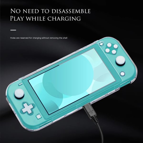 DATA FROG Protective Cover For compatible-Nintendo Switch Lite Game Console Transparent PC Crystal Shell for Switch Lite