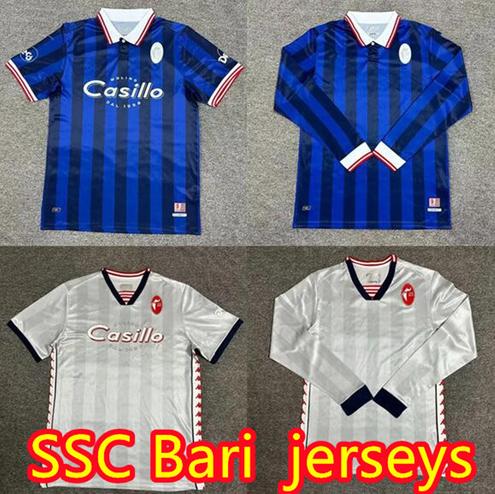 23 24 SSC Bari Mens Soccer Jerseys BOTTA W.CHEDDIRA D'ERRICO MAIELLO SCAVONE Home Away 3rd 4th Special Edition Goalkeeper Football Shirt Adult