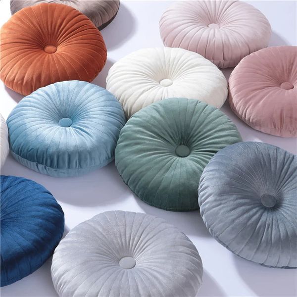 Round Pouf Throw Pillow Tatami Cushion Home Decorative Sofa Cushion Bed Chair Floor Coussin Soft Seat Pillow Pad 35x35cm 240730