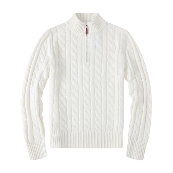 Men&#039;s sweater Autumn and winter stand collar pony Fried Dough Twists knitting sweater casual cotton thickened warmth RL pullover