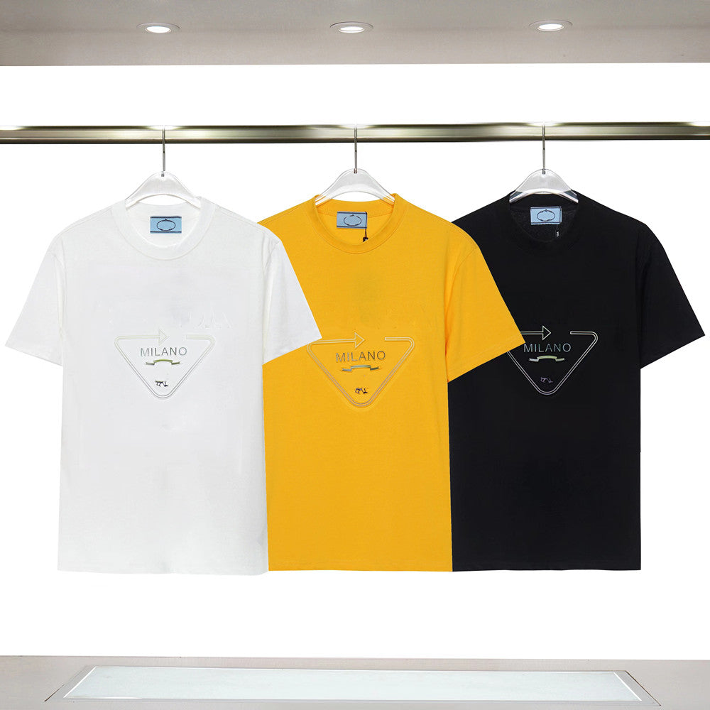 Color three-dimensional embossing designer polo t shirt women mens shirts Fashion tees brand Suit luxury Street Tracksuit shorts leisure tshirt men