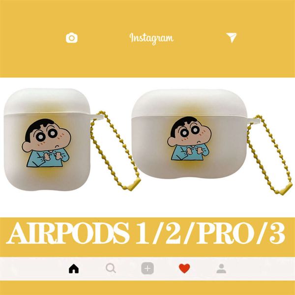 ddmygifts Q version cartoon boy and girl suitable for Pro 1-2-3 generation Bluetooth wireless headphone cover frosted soft A