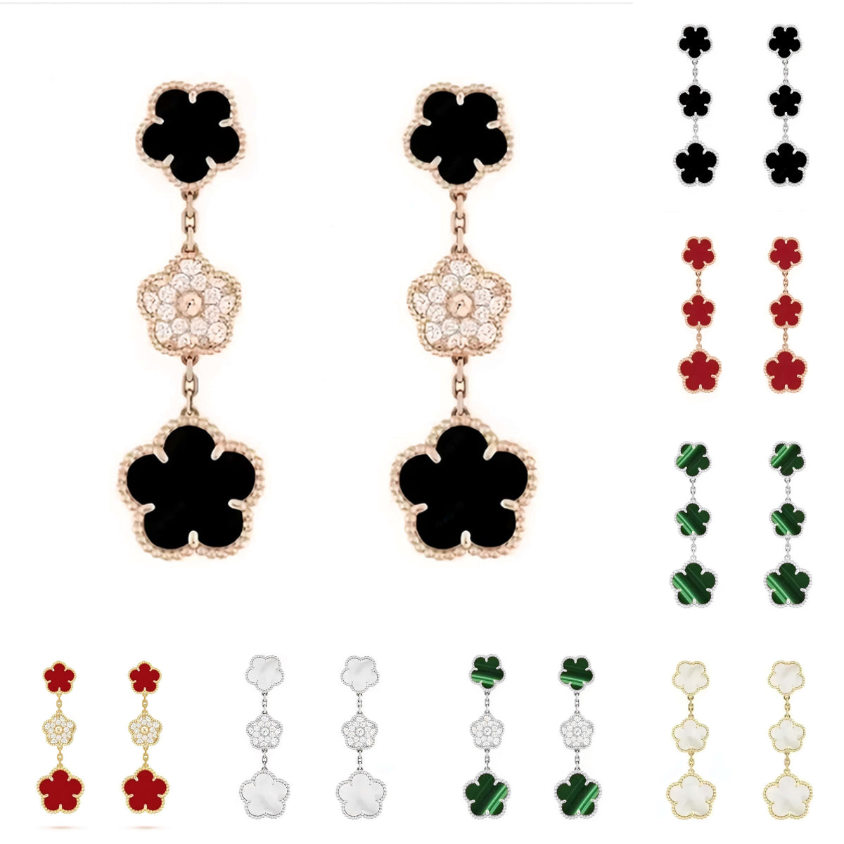 designer jewellery earring clover earring designer jewelry wholesale diamond earing man charm earring diamond drop earring designer clips earring fo
