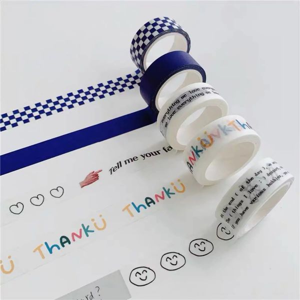 Personalize Washi Tapes Adhesives Custom TEXT Scrapbooking Masking Stationery Supplies Stickers Roll DIY Art Decorative 240830