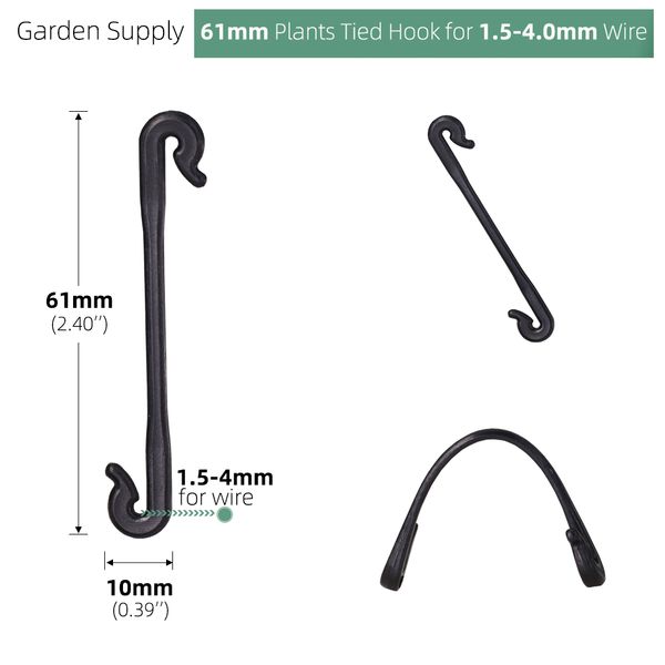 100-200 Pcs Garden Plants Vines Fixed Clips Tied Buckles Lashing Hook Kiwi Grape Cucumber Tomato Stems Fastener Gadgets Grafting