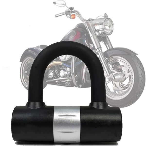 Heavy Duty Bike U Lock 16mm Motorcycle Bicycle Lock Dics Lock with 2 Keys Security for Moped Scooter Outdoor 241212