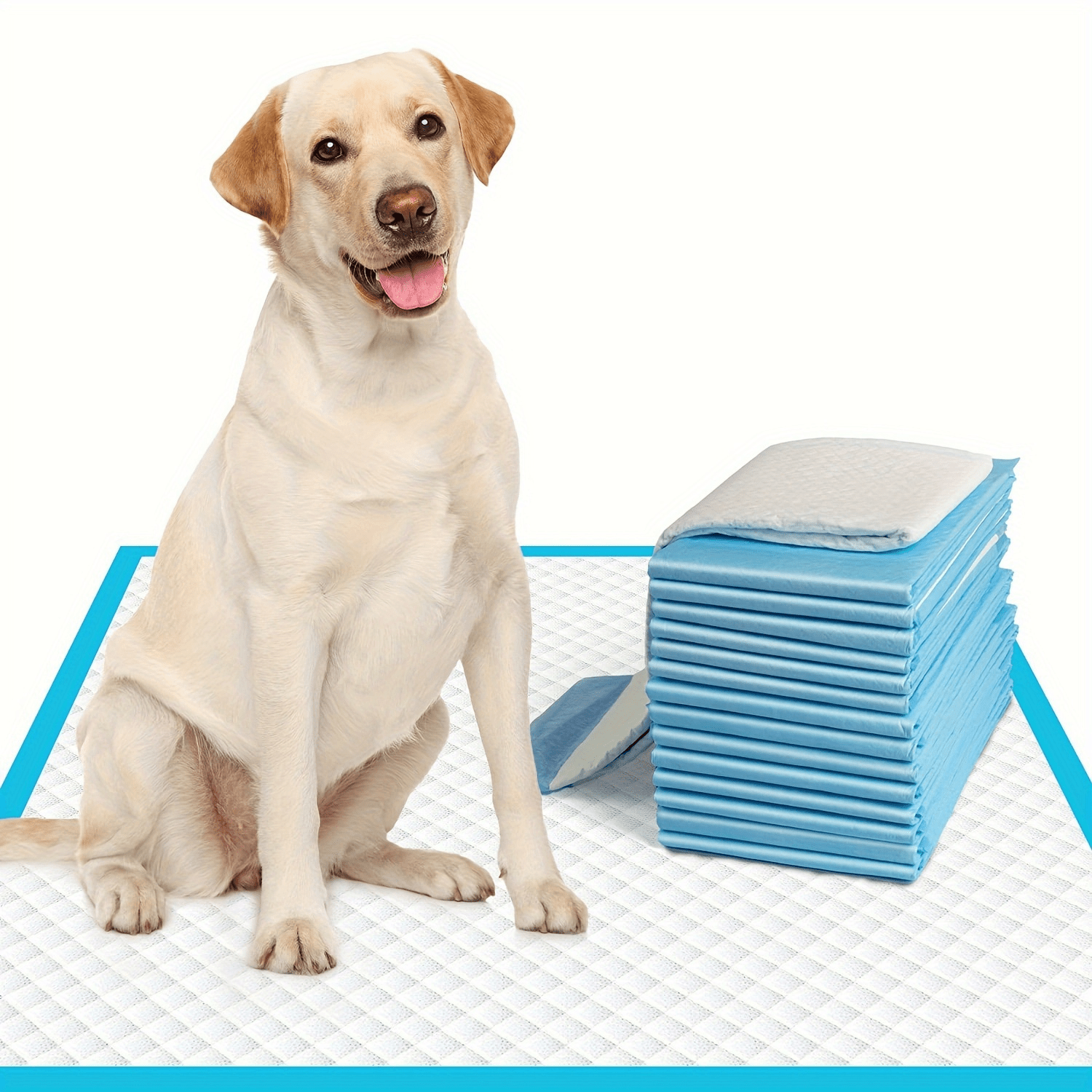 TEMU 17.7x13 Inches 100pcs 6-layer Protective Structure Disposable Absorbent Dog Training Pads - Essential Dogs Litter & Housebreaking Supplies For