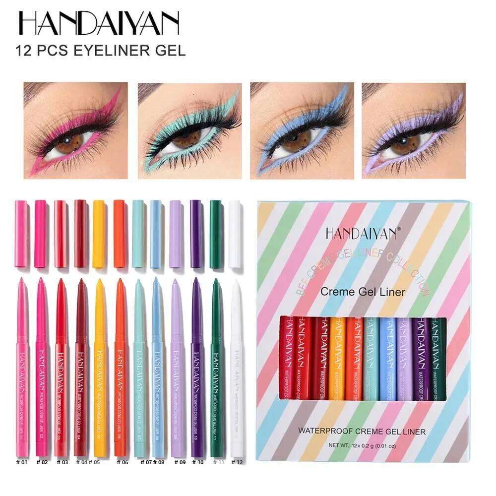 Colorful Waterproof Creme Eyeliner Pencil Smooth Gel Cream Long Lasting Eye Makeup Professional Eyeliners Set X250723