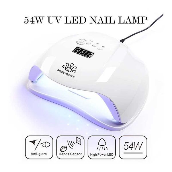 Born Pretty Pro nail lamp 54W UV LED with 36 LEDs for ergonomic gel nail dryer ergonomic tools M241123