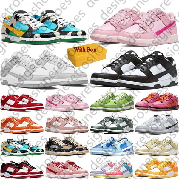 Designer Men Running Shoes Sneaker Panda Black White triple pink UNC Blue Dust Grey Fog Photon Syracuse Candy Vintage Green Sail Trail Women