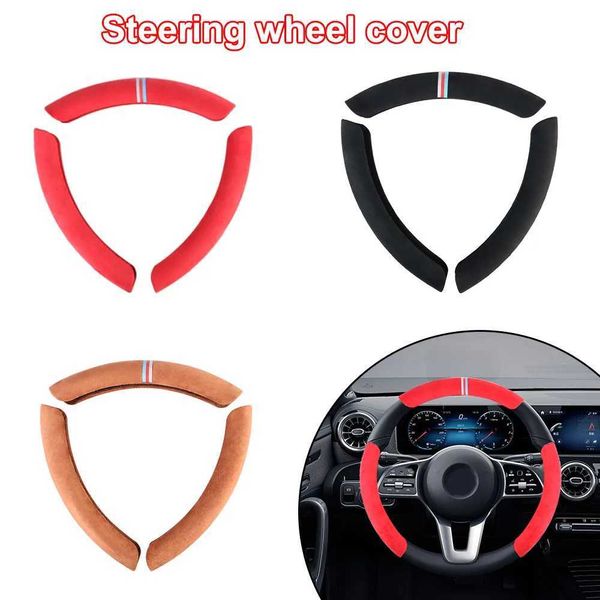 Auto Interior Decoration leather Car Steering Wheel Cover Anti-slip Protector Decoration Cover Four season universalC250114