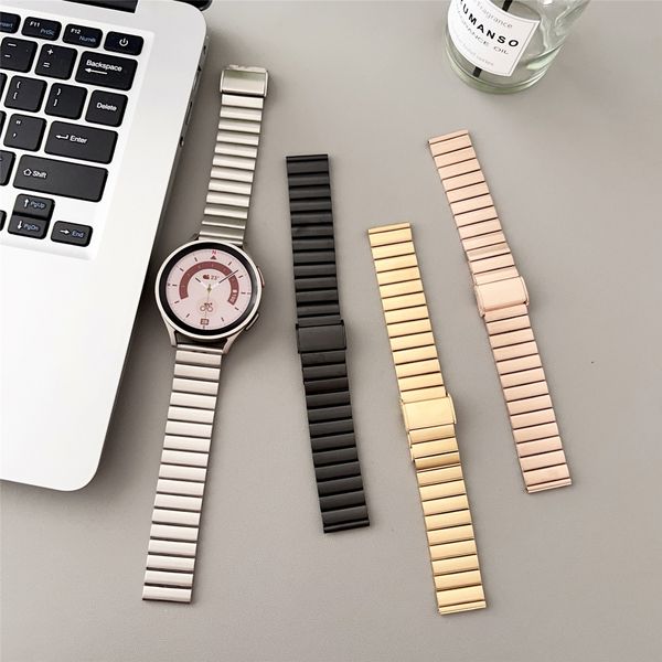 20 22mm Classic Stainless Band for Samsung Galaxy Watch 4 Classic 40 46mm Smartwatch Gear Sport -S2 Galaxy Watch 5 Pro 44 45mm Strap