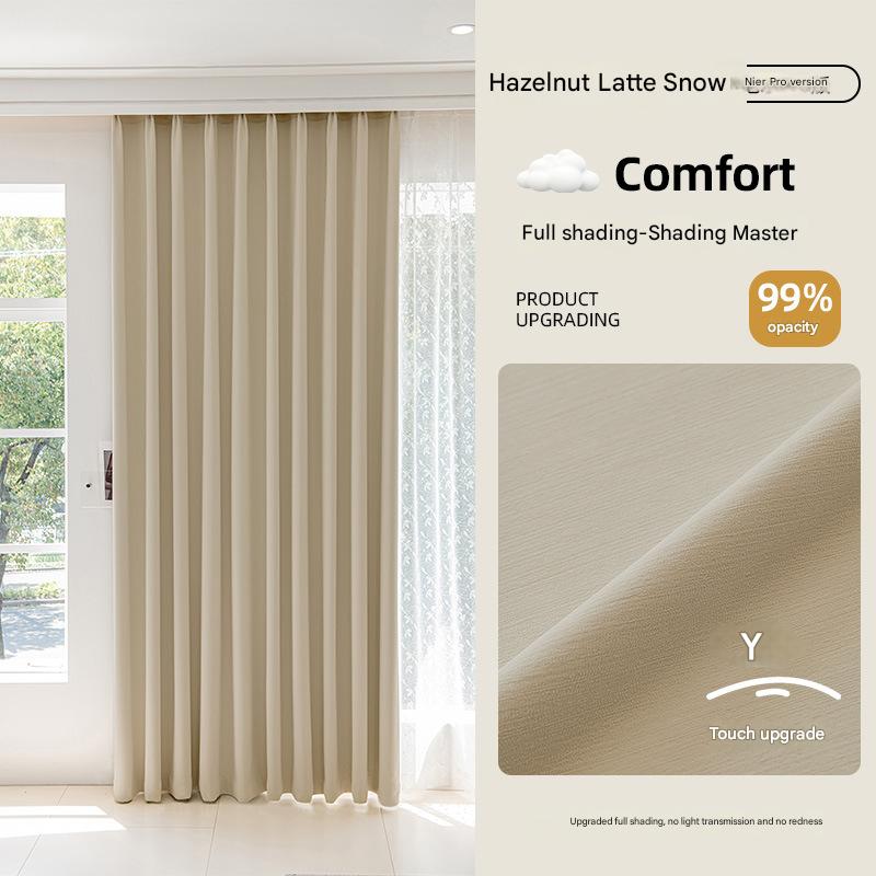 YL-36783 Thick chenille curtains full blackout bedroom high-grade blackout master finished product heat insulation sunscreen sunshade curtain