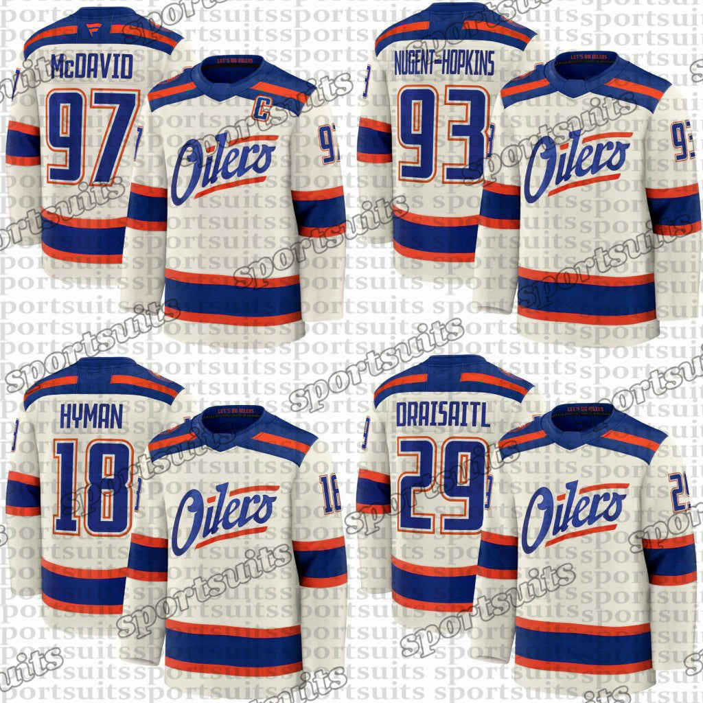 2025-26 New #97 Connors McDavids edmonton Hockey Jersey Oilers Jersey #29 Leon Draisaitl Ryan Nugent-Hopkins Evan Bouchard Zach Hyman Skinner Wayne