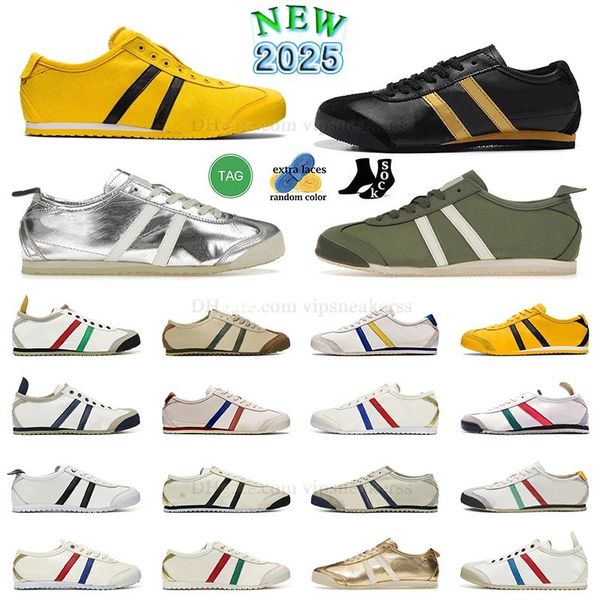 Fashion High Quality Running Shoes Metallic Silve Tigers Mexico 66 Japan Tiger 66 Chaussure Mexicos Platform Grey Sneakers Blue Tenis Traine