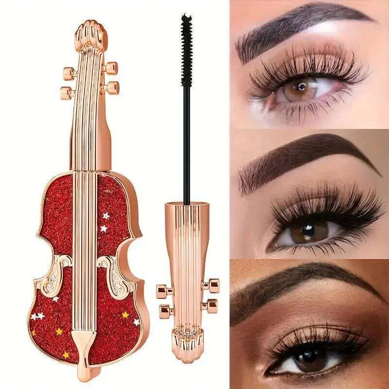 Violin Lengthening Curl Styling Mascara Waterproof Slim Long Curling Fine Brush Head Very Thin Lasting No Sdging Eye Makeup X250722
