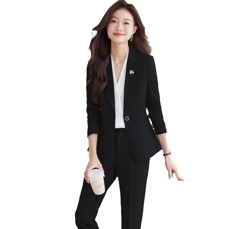 G315Stylish Female Interview Suit Premium Formal Attire for Career Professionals