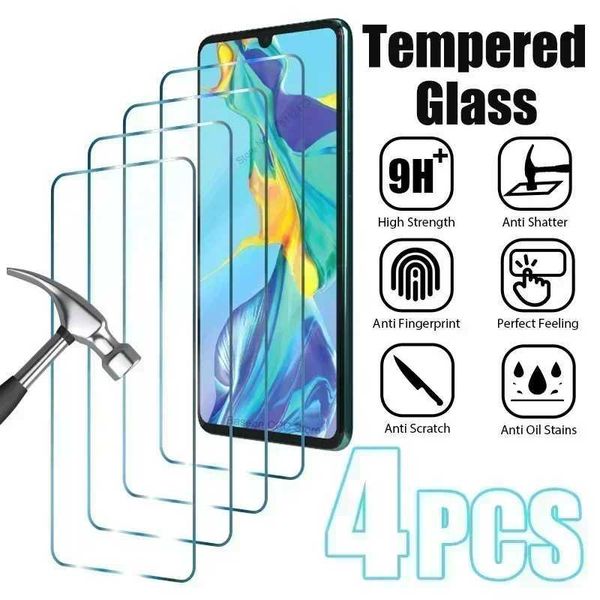 4PCS Tempered Glass For Huawei P30 Pro P20 P40 Lite E P Smart Z 2019 2021 Mate 20 Screen Protector for Honor 50 20 10 Lite X8 9XT250115