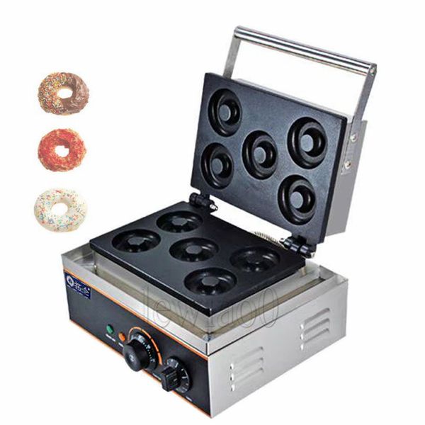 Electric 220V 110V 5 Hole Sweet Donut Machine Waffle Maker Doughnut Donut Cookies Machine Waffle Making
