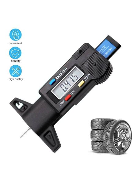 wholesale Digital Car Tyre Tread Depth Gauge Meter Auto Tire Wear Detection Measuring Tool Caliper Thickness Gauges Monitoring System