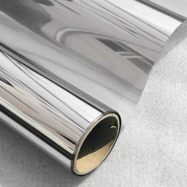 Mirror Sunscreen Window Tint Sun Blocking Heat Blocking Cling for Home Office Silver Vinyl Roll Stickers Solar Window Films Y240810