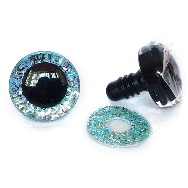 Occhi da bambola artigianali in plastica ABS glitterata