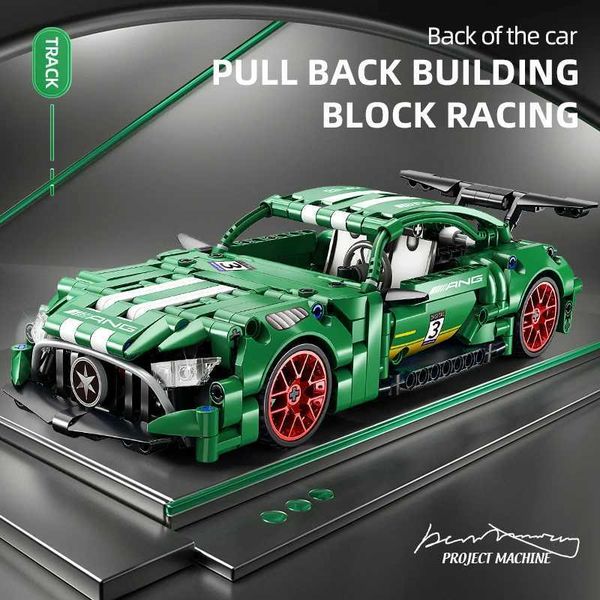Blocks KYHAH Technical Super Racing Car 456PCS Model Building Blocks Automobile Pull Back DIY Vehicle Children Construction Toys z241009