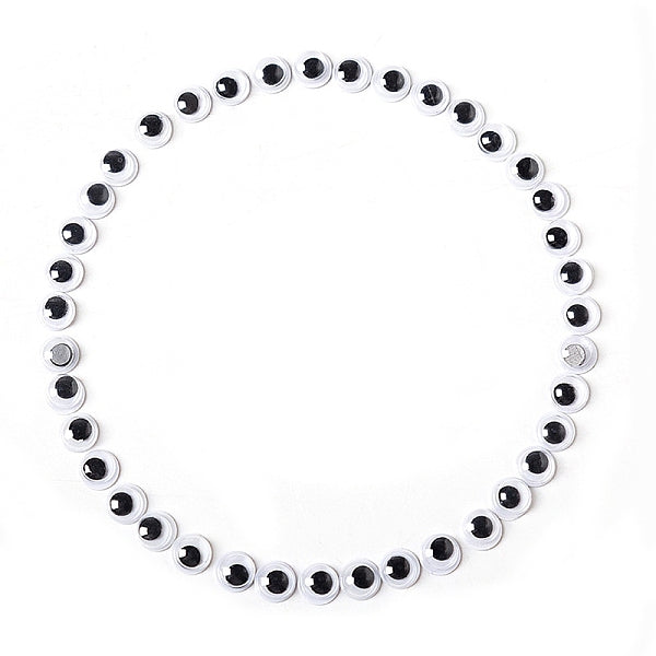 En blanco y negro de plástico meneo ojos saltones cabuchones