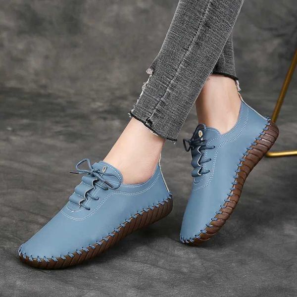 Dress Shoes Womens Spring and Summer Soft Soled Soft Leather Shoes Comfortable Womens Shoes Beef Sole Shoes Casual All Womens Shoes Q8JV H24
