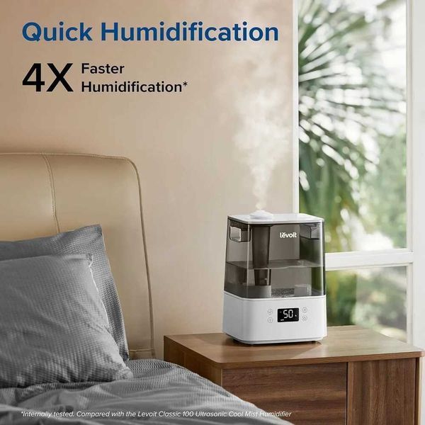 Humidifiers Humidifiers for Bedroom Large Room Home (6L) Cool Mist Top Fill Essential Oil Diffuser Smart App Voice Control Auto Mode L2481