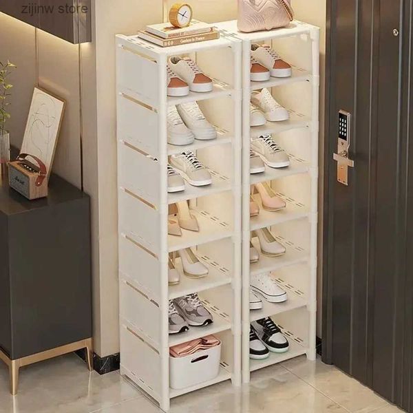 Storage Holders Rac Multi layered shoe rack manager wall corners stackable adjustable shees space saving rac Y24039