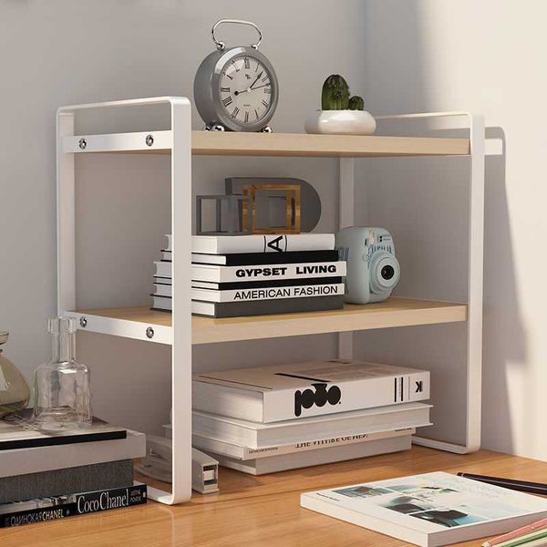 Holders Rac Nordic Ins Style Desktop File Storage Rack Bedside Bay Window Sill Table Multi-layer Boohelf Shelf Gaming Desk 230906