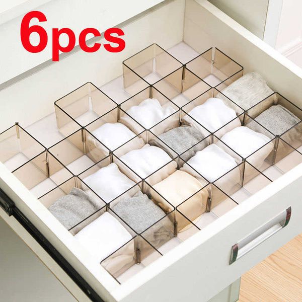 Storage Boxes Bins Plastic Box for Jewelry Box Partition Drawer Divider Storage Box Desk Organizer Underwear Organizer Drawer Box P230324