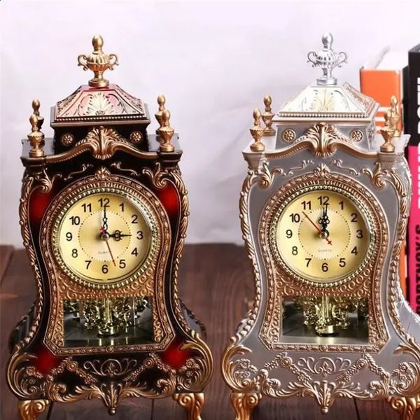 1 song with 12 tracks antique clock tower shape table shaped creative classic decoration swinging living room TV cabinet desktop 240905