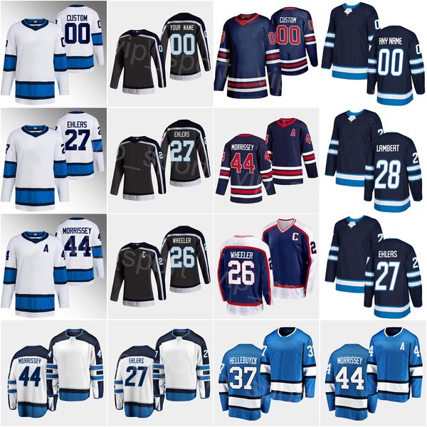 Reverse Retro Hockey 5 Brenden Dillon Jersey 21 Dominic Toninato 12 Jansen Harkins 27 Nikolaj Ehlers 44 Josh Morrissey 37 Connor Hellebuyck