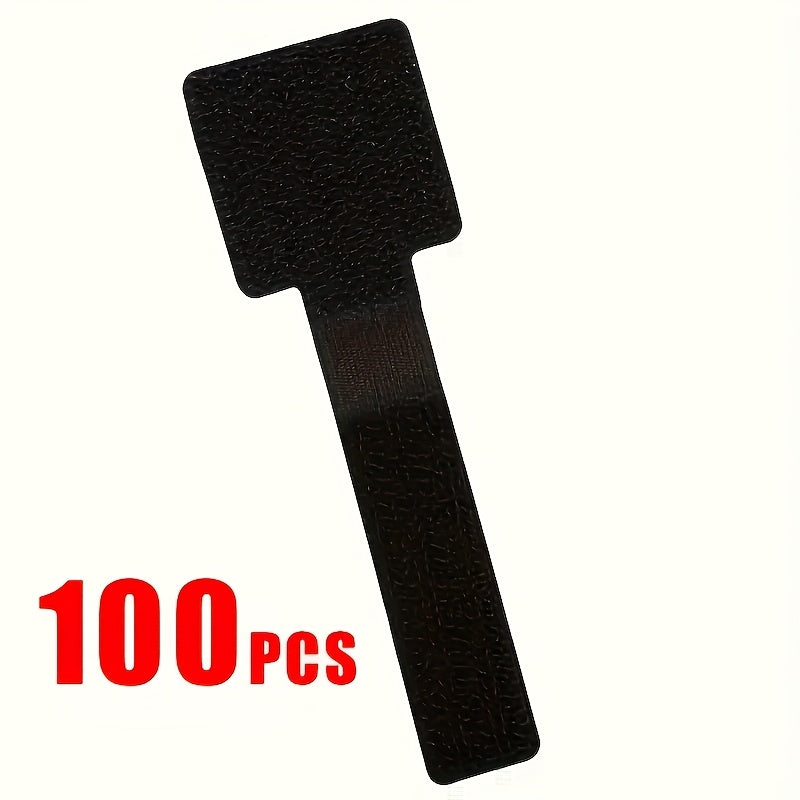 TEMU 100pcs Of Nylon Electric Gripper - Cable Manager, Adhesive Tabletop Cable Management, Wire Retainer, Data Cable Storage, In All