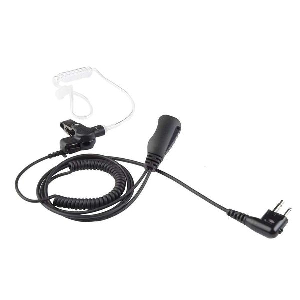 Walkie-Talkie Earpiece with Mic Kit Headset Earbud In-Ear Headphones Flexible Stretch Cable 2 Way Radio Accessories