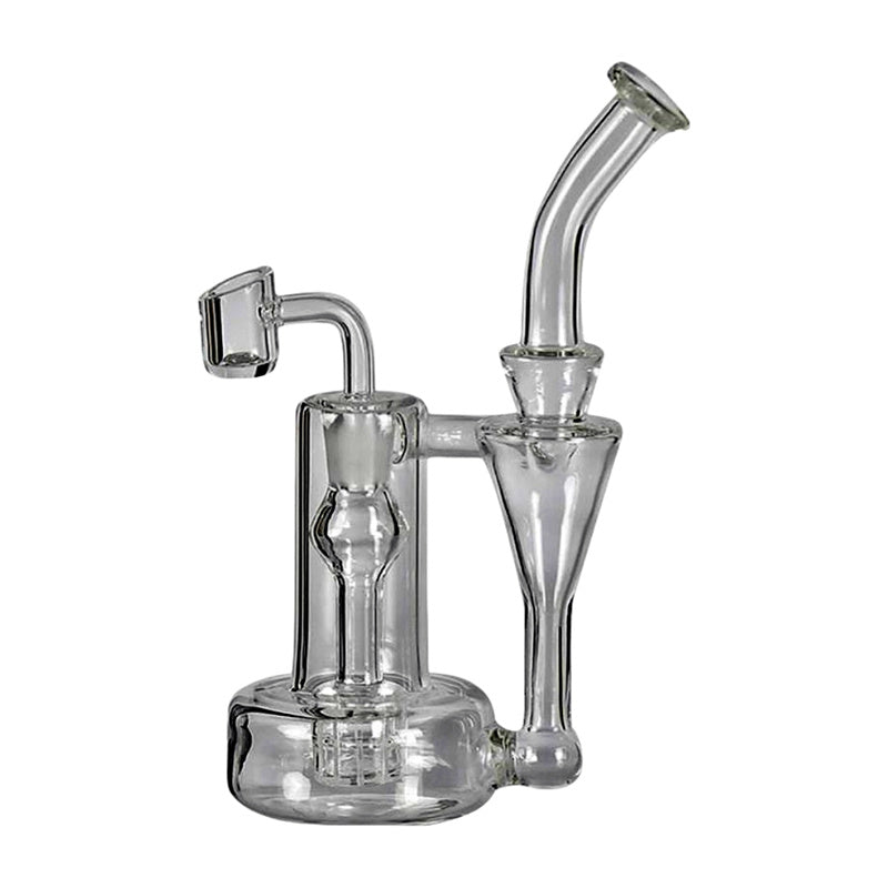 Glass bong recycling drilling rig birdcage filter water pipe double circulation aerator 7.8 inches 14mm joint