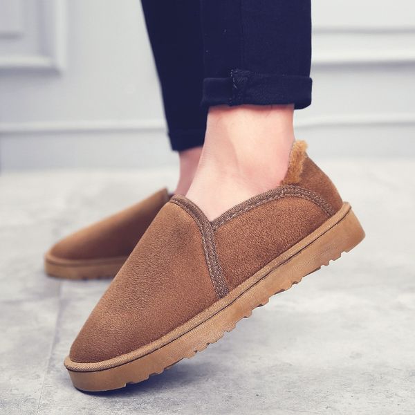 Winter shoes, low cut warm shoes with plush snow men&#039;s and women&#039;s short cotton boots, lightweight couple style 216 DDML