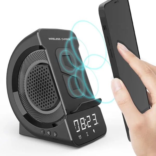 Wireless Chargers WD 200 Charger Stereo Sound BT S er Alarm Clock FM Radio 1200mAh Portable 230830